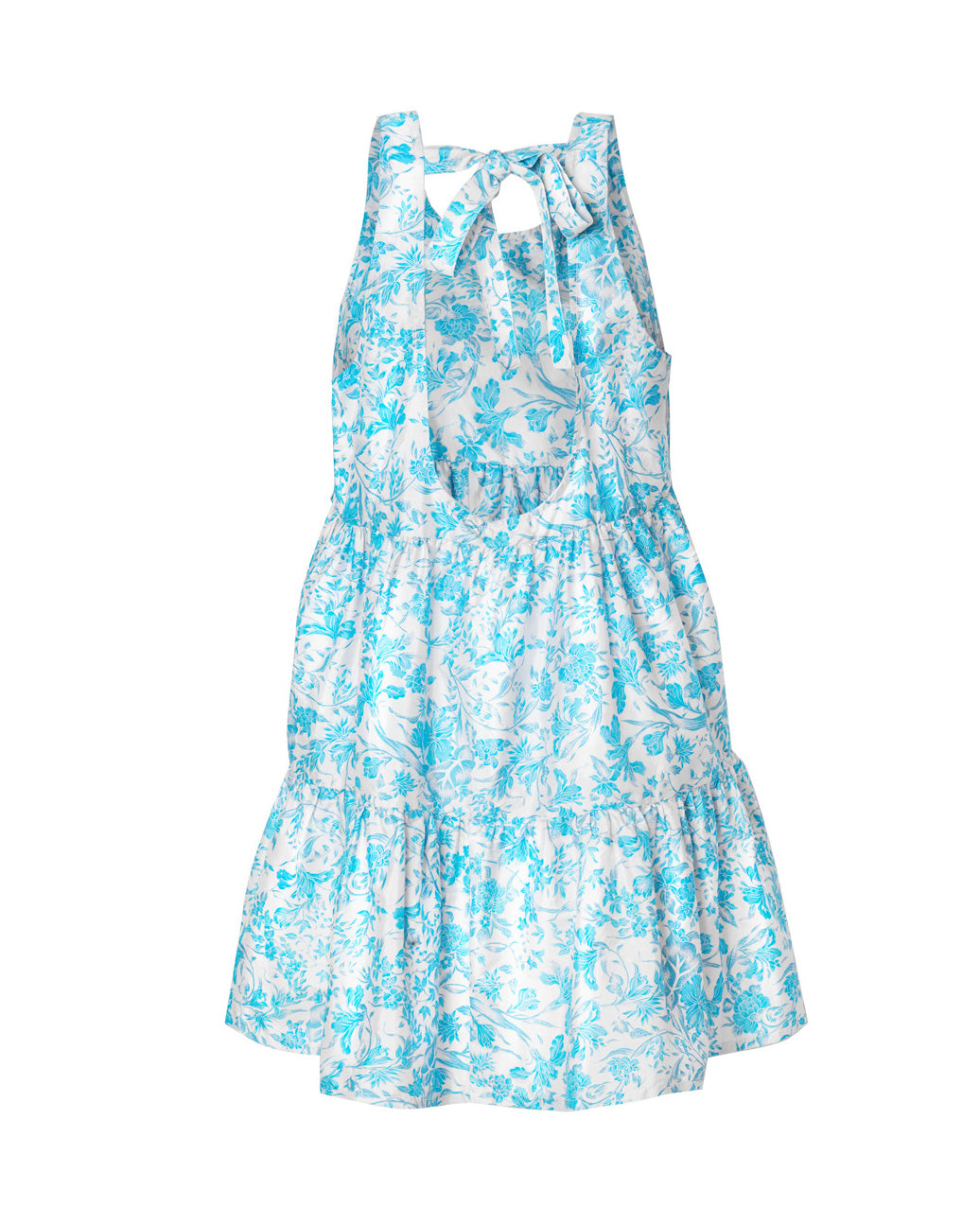 Clio Printed Open Back Silk Mini Dress - AMARIS
