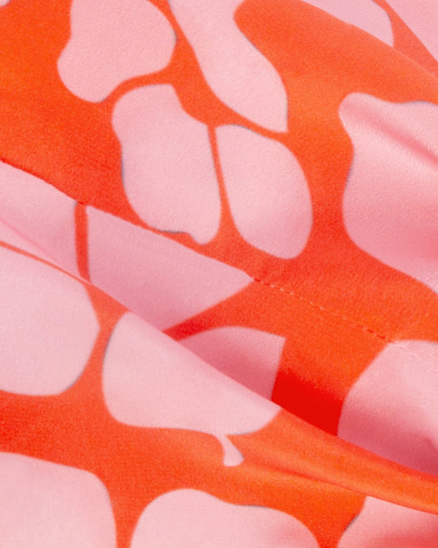 Isa Floral Print Silk Twist Headband - Persimmon Poppy