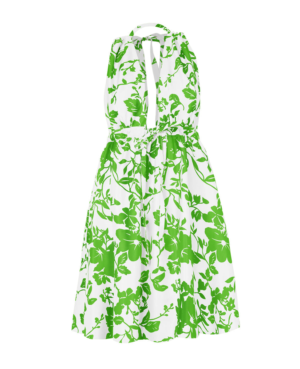 Pheme Printed Halter Silk Mini Dress - AMARIS