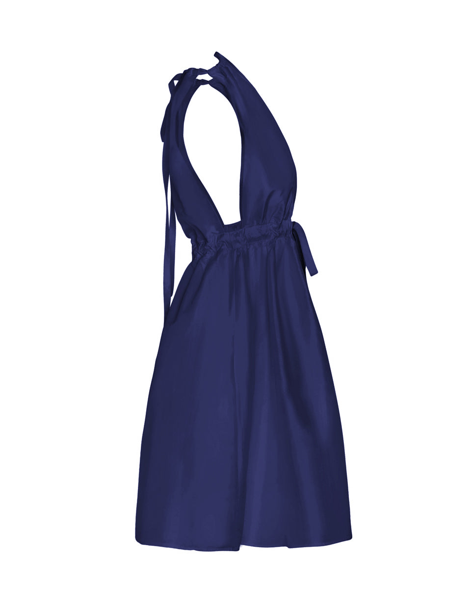 Pheme Halter Silk Mini Dress - AMARIS