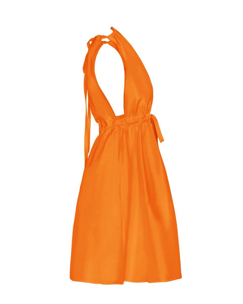Pheme Halter Silk Mini Dress - AMARIS