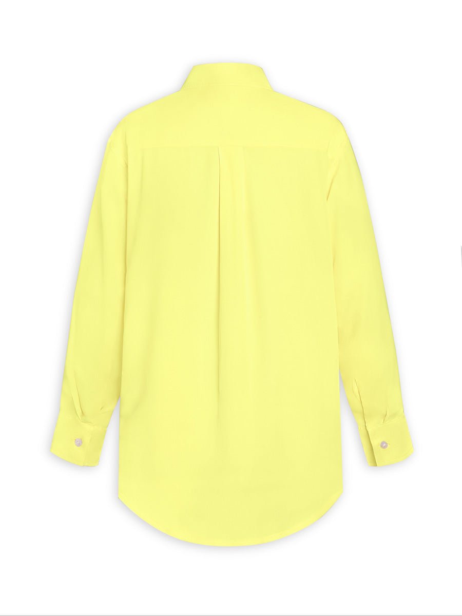 Brizo Boyfriend Twill Button Down Blouse - Bulb - AMARIS