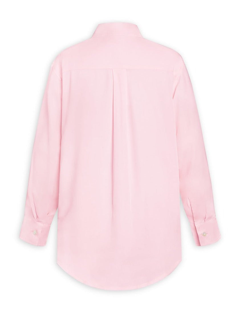 Brizo Twill Button Down Blouse - Soft Pink - AMARIS