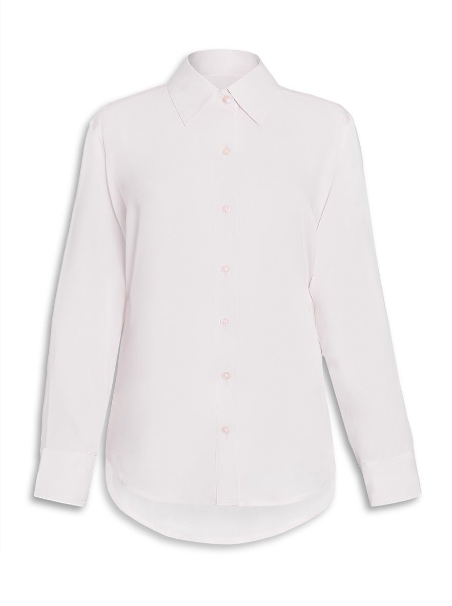 Brizo Twill Button Down Blouse - White - AMARIS