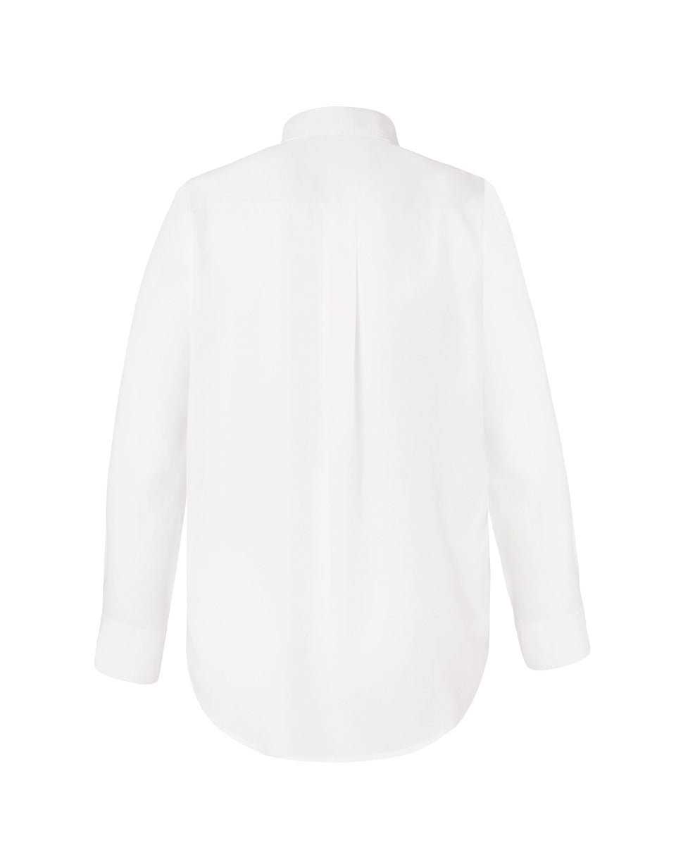 Brizo Twill Button Down Blouse - White - AMARIS