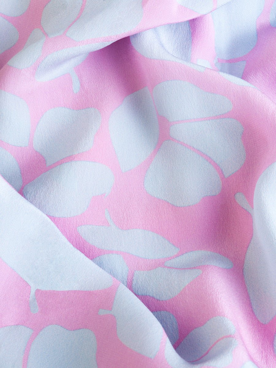 Calista Printed Crepe de Chine Silk Maxi Dress - Orchid Poppy - AMARIS