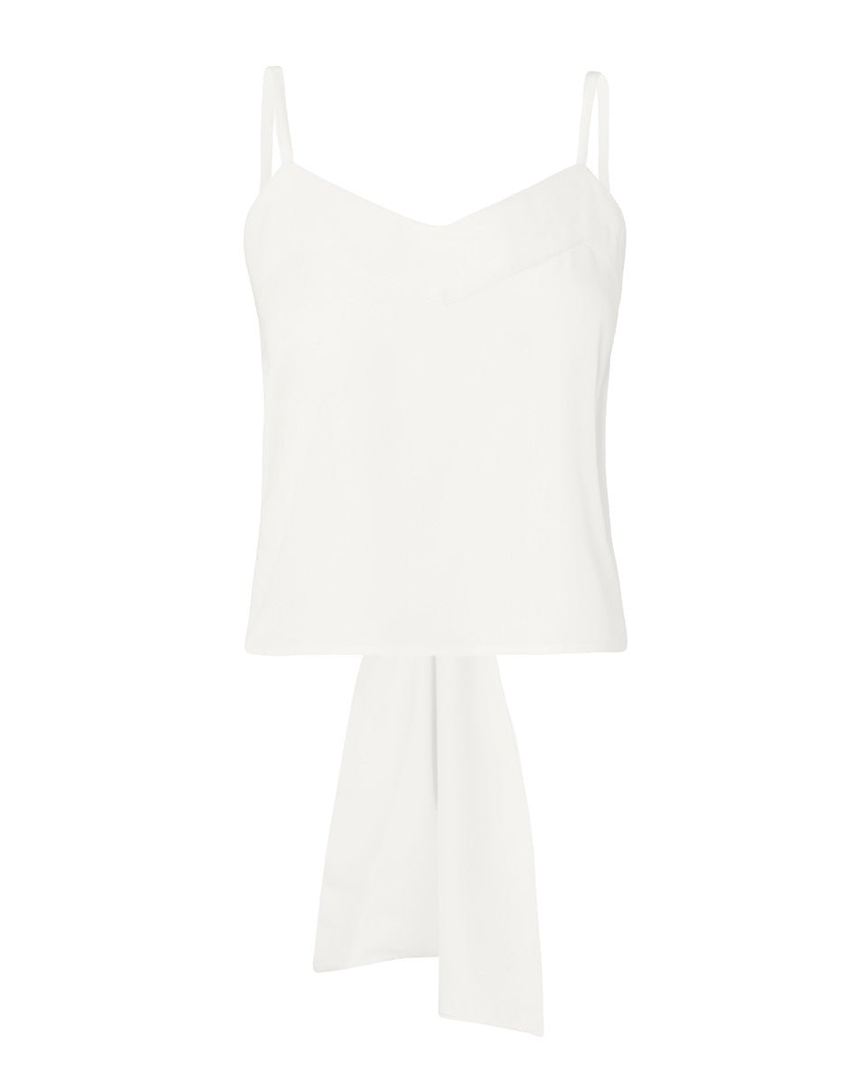 Maia Bamboo Poplin Wrap Camisole Top - Natural - AMARIS