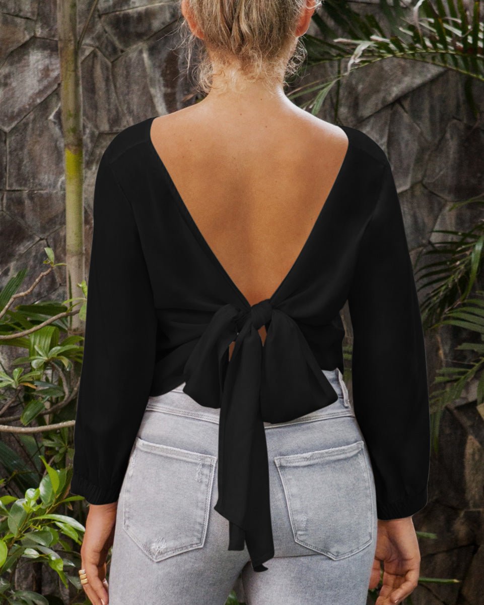 Margot Ballet Wrap Top - Black - AMARIS