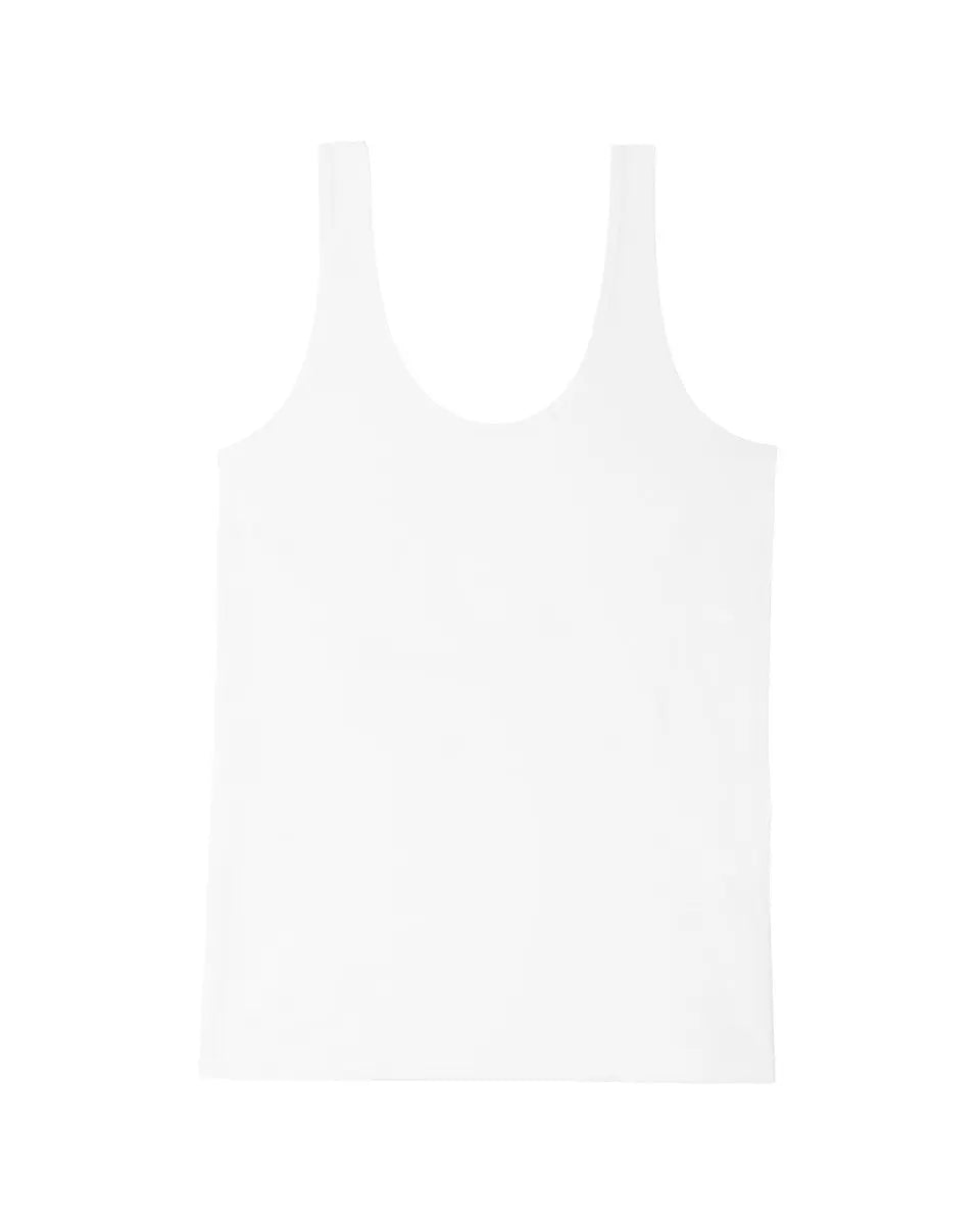 Essential Organic Bamboo Jersey Tank Top - White