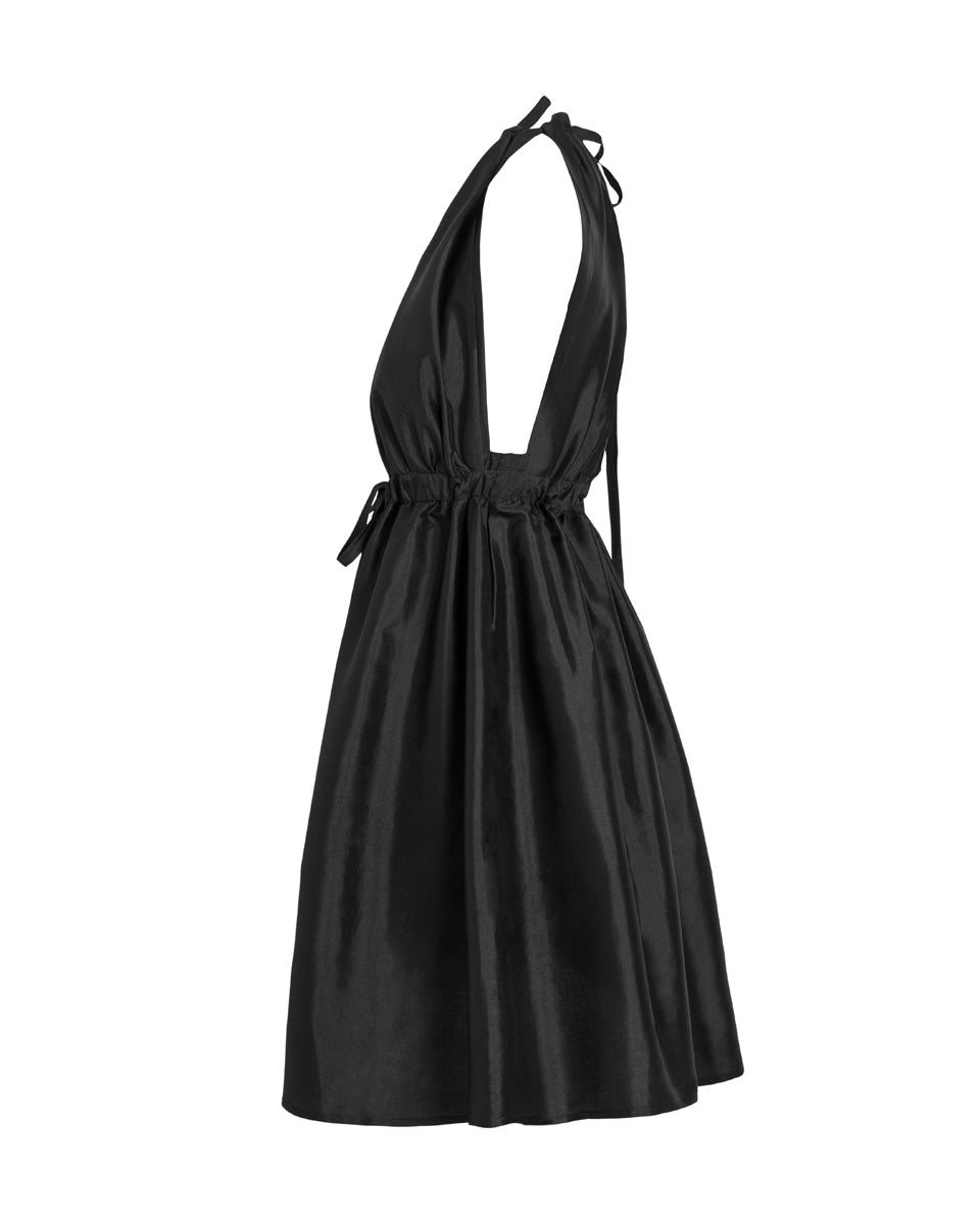 فستان حرير تايلاندي من Pheme - أسود